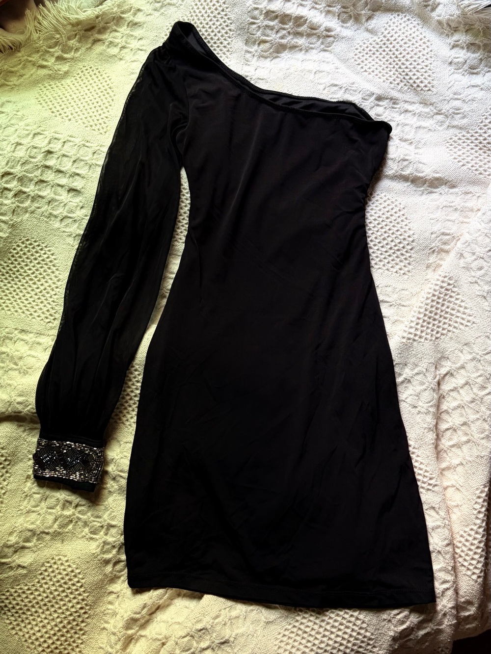Y2K one shoulder mini bodycon dress